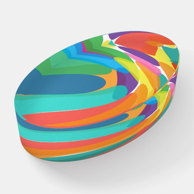 Fun Colors in Abstract Pattern Paperweight (Angled)