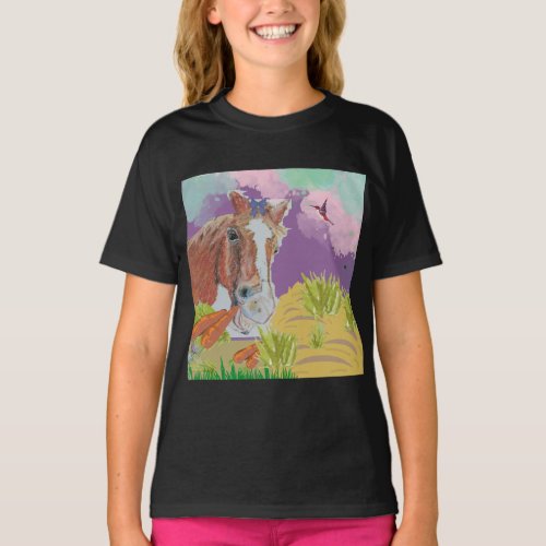 fun colors Poppy art T_Shirt