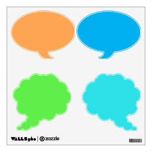 Fun Colors Speech Bubble Wall Decals