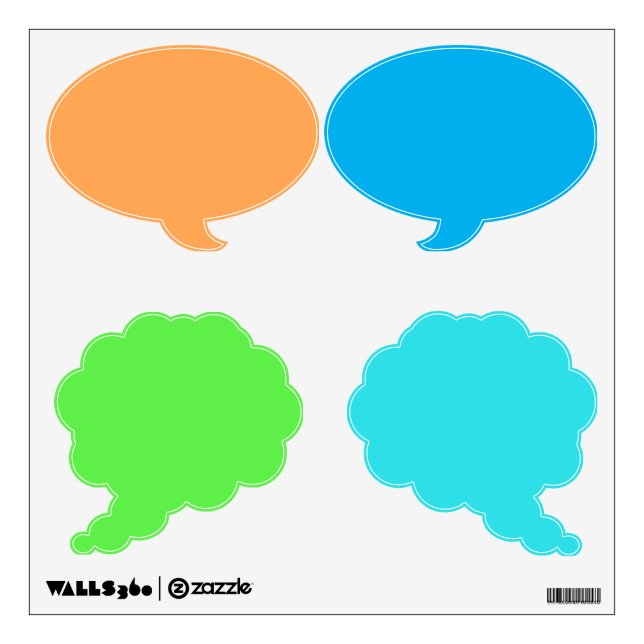 Fun Colors Speech Bubble Wall Decals (Front)