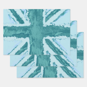 Fun Coloured Union Jack by Heva Weva Craft / Gift Wrapping Paper Sheets