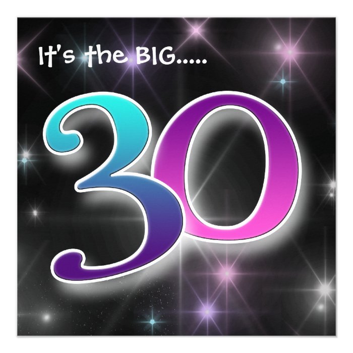Fun & Colourful 30th Birthday Party Invitation