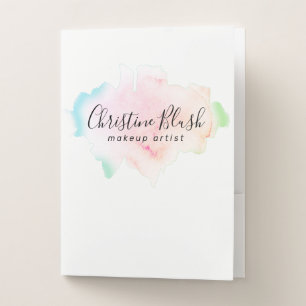 Fun Colourful Pastel Watercolour Splash Folders