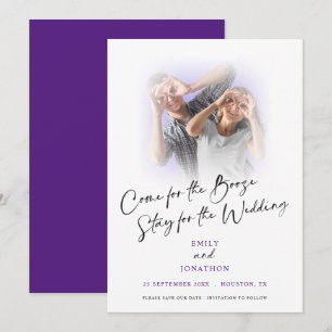 Fun Come For Booze Photo Purple Save The Date