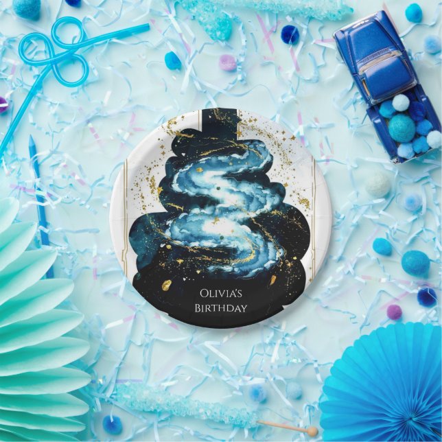 Fun Comet Space Birthday Paper Plates (Party)