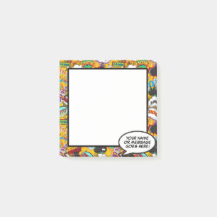Fun Comic Book Speech Bubble Name Message Post-it Notes