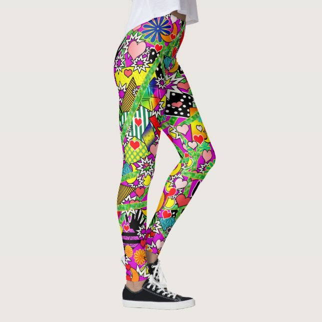 Fun Comic Colorful Leggings (Right)