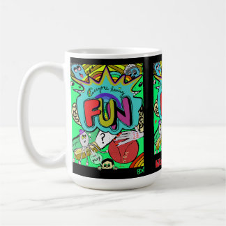 Fun Comic Illustration of Togetherness Coffee Mug