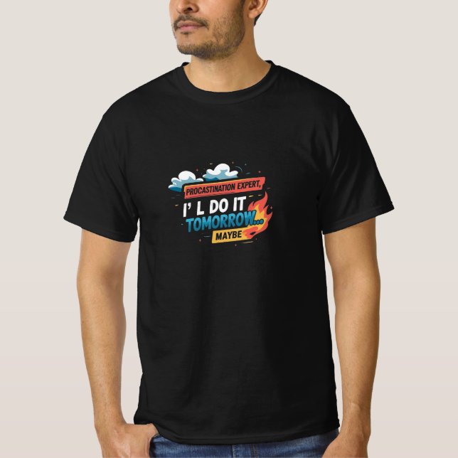 Fun Comic Style Quote T-Shirt (Value Tee) (Front)