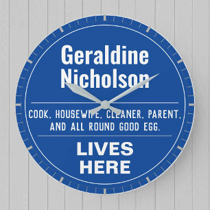 Fun Commemorative Style Wall Plaque Large Clock