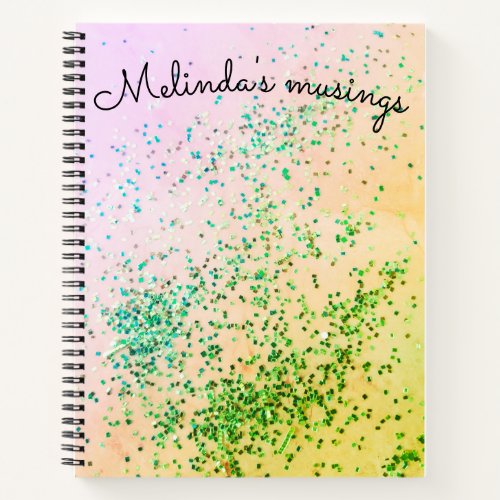 Fun confetti notebook personalized