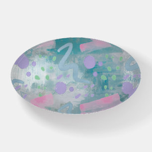 Fun Confetti Oval Dome Trinket/Paperweight Paperweight