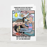Fun congratulations card for passing driving test