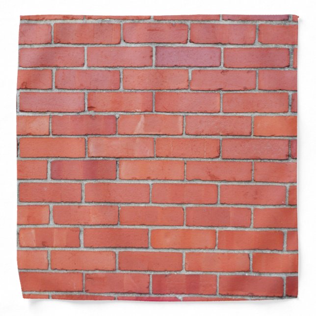Fun Construction Worker Brick Wall photo Print Bandana (Front)