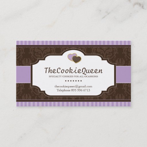 Customizable Fun Cookie Bakery Business Card