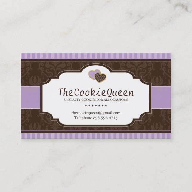 Fun Cookie Bakery Business Card (Front)