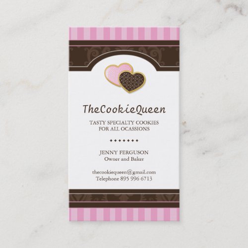 Fun Cookie Bakery Business Card