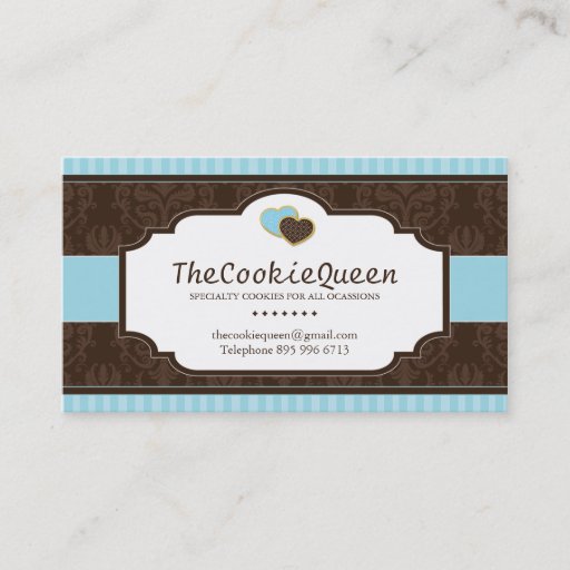 Customizable Fun Cookie Bakery Business Card