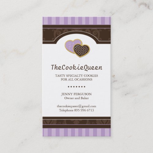 Fun Cookie Bakery Business Card