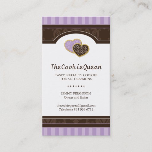 Customizable Fun Cookie Bakery Business Card