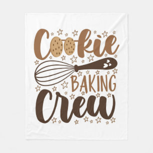 Fun Cookie Baking Crew Design Fleece Blanket