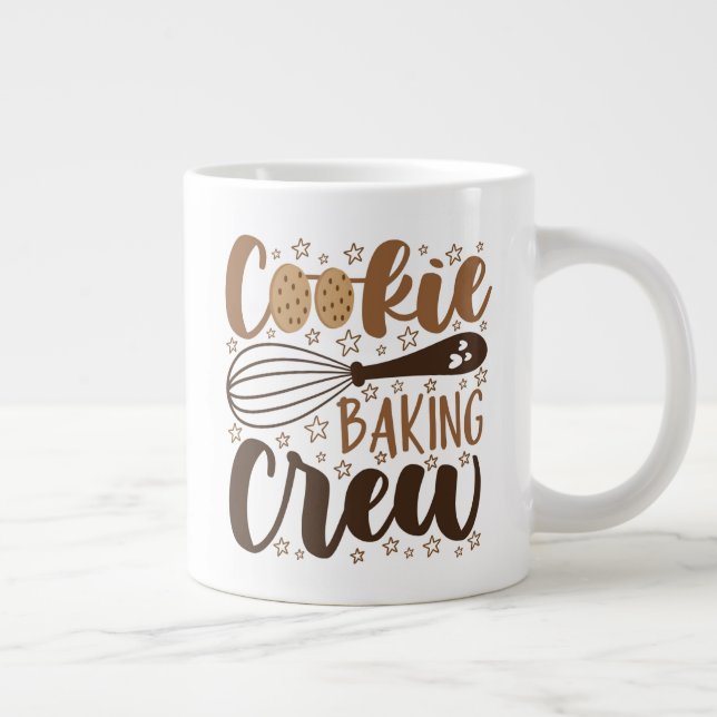 Fun Cookie Baking Crew Design Giant Coffee Mug (Right)