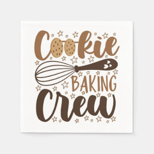 Fun Cookie Baking Crew Design Napkins