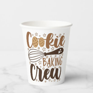 Fun Cookie Baking Crew Design Paper Cups