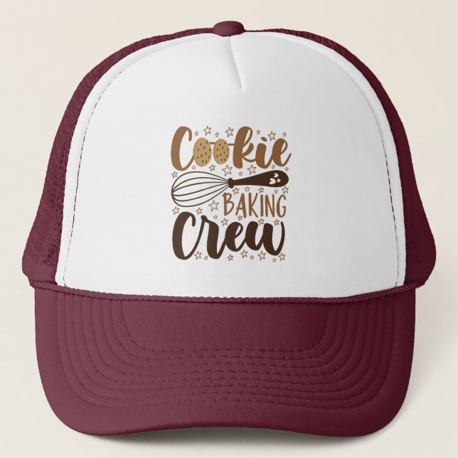 Fun Cookie Baking Crew Design Trucker Hat (Front)
