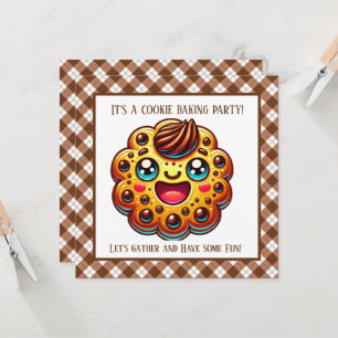 Fun cookie baking party invitation