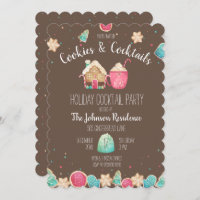 Fun Cookies & Cocktails Christmas Cookie Swap Invitation