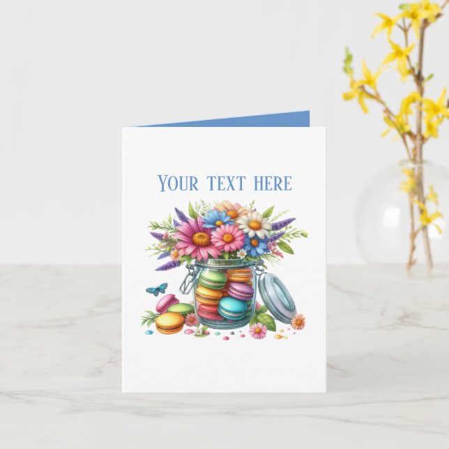 Fun cookies in a jar customizable card (Yellow Flower)