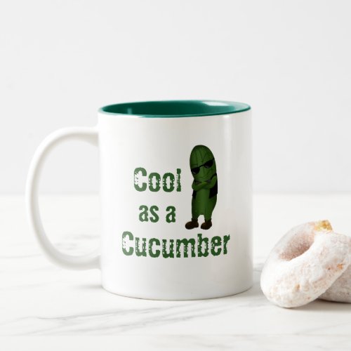 Fun Cool As A Cucumber Two_Tone Coffee Mug