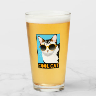 Fun Cool Cat Glass