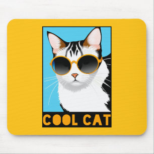 Fun Cool Cat Mouse Pad