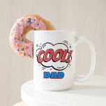 Fun Cool Dad Vintage Comic Book Pop Art Cartoon Two-Tone Coffee Mug<br><div class="desc">Fun coffee mug for the coolest dad! With red,  blue,  and black colored retro style speech cloud balloon with a large 'Cool!' wordart quote text. Whimsical hipster design for those who love the trendy retro style as much as modern newer things.</div>