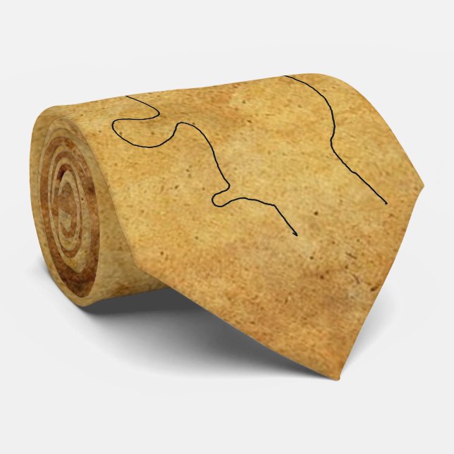 Fun Cool Dude Tie! Neck Tie (Rolled)