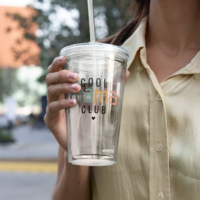 Fun Cool Mama Club, Mom Gift Acrylic Tumbler (Creator Uploaded)