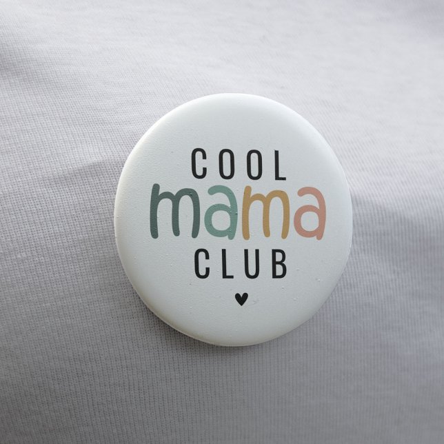 Fun Cool Mama Club, Mom Gift Button (Creator Uploaded)