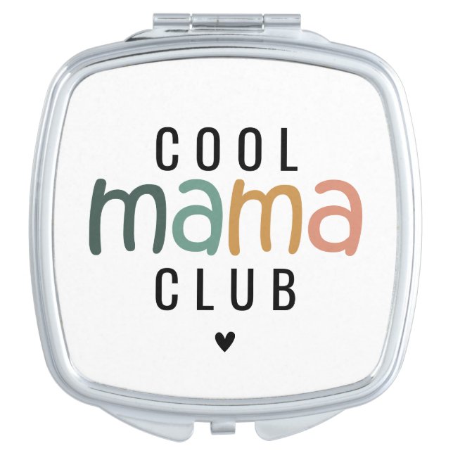 Fun Cool Mama Club, Mom Gift Compact Mirror (Front)