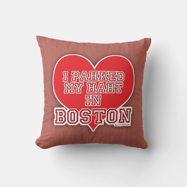 Fun Cool Park My Heart in Boston Home Throw Pillow (Front)