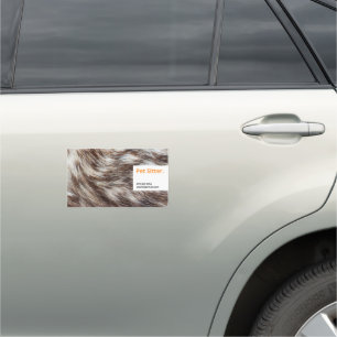 Fun Cool Pet Sitting Dog Animal Groomer Advertise Car Magnet