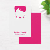Fun Cool Pink White Female Face Earring Cards (Desk)