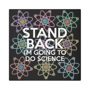 Fun Cool Science Quote Modern Typographic Metal Print
