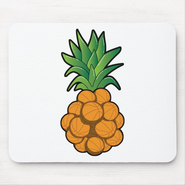 Fun Cool Sketll Pineapple Design - Graphic Art - C Mouse Pad (Front)