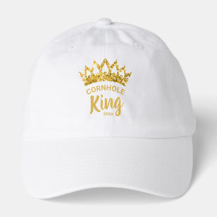 Fun Cornhole King Gold Crown Custom Hat