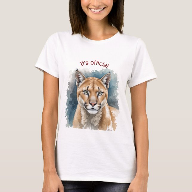  Fun Cougar Over the Hill Birthday Accessory T-Shirt (Front)