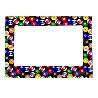 Fun Country Style Checkered Billiards Pattern Magnetic Photo Frame