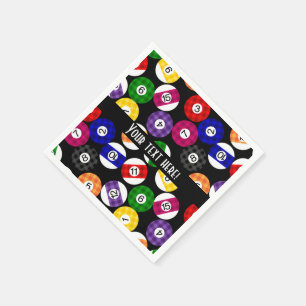 Fun Country Style Checkered Billiards Pattern Napkins