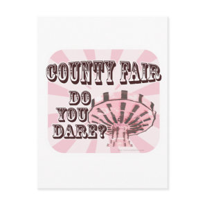 Fun County Fair Slogan Postcard